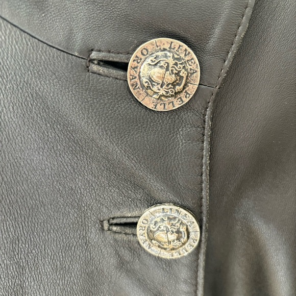 Linea Pelle Oryan Long Leather Coat * Vintage * Size Small - Picture 5 of 16